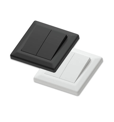 Bryter 16A/1+1 innfelt Polarhvit eller sort